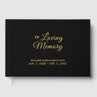In Love Memory Funeral Black Gold