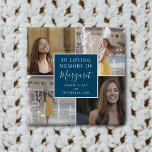 In Love Memory Funeral Memorial Foto Collage Button<br><div class="desc">Erinnern Sie sich an einen geliebten mit diesem wunderschönen modernen in liebevoller Erinnerungsschaltfläche. Mit 4 Instagram-Fotografien Ihres Familienmitglieds oder Freundes, eine elegante Vorlage mit der Überschrift 'In liebevoller Erinnerung' ihren Namen in handgeschriebenem Kalligraphieskript-Schriftart und die Daten. Ideal für Gäste, die im Gedächtnis oder als Hommage an eine Beerdigung oder Gedenkfeier...</div>