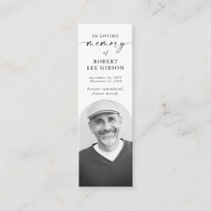 In Love Memory Funeral Memorial Lesezeichen Card Mini Visitenkarte