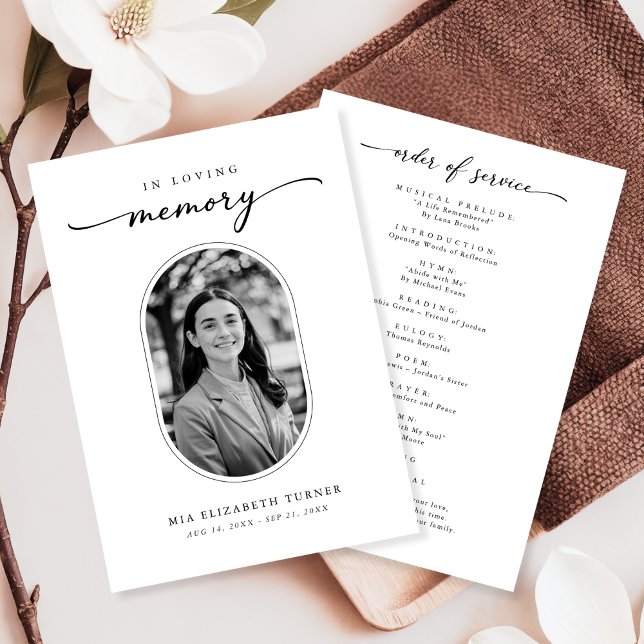 In Love Memory Funeral Order of Service Program Programm (Von Creator hochgeladen)
