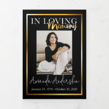 In Love Memory Gold Frame Schwarz