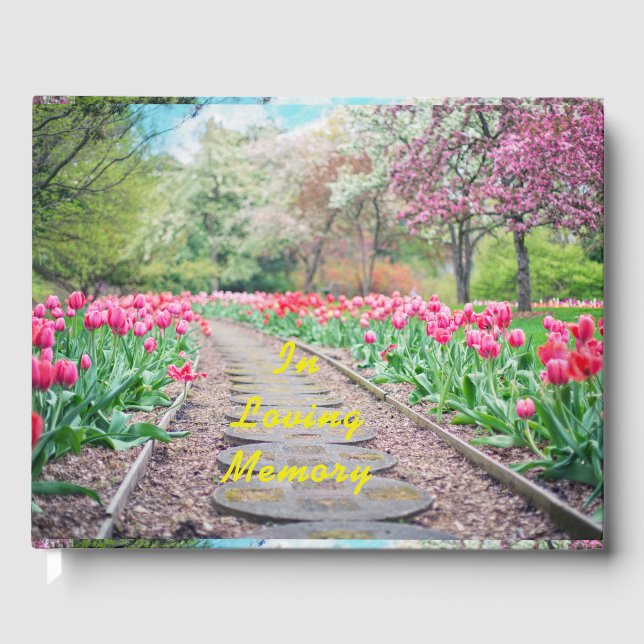 In Love Memory Guest Book: Funeral Guest Book Gästebuch (Vorderseite)