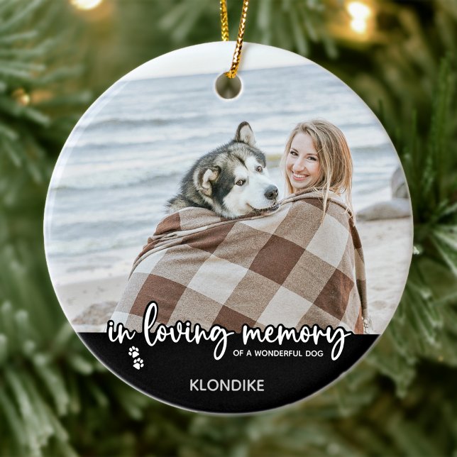 In Love Memory Hund Foto Pet Memorial Keramik Ornament (Von Creator hochgeladen)