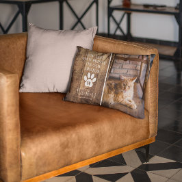 In Love Memory Hund/Katze Foto & Zitat rustikal Dekokissen