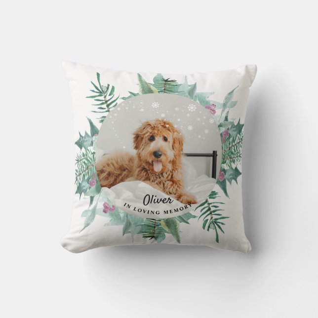 In Love Memory Hund Pet Foto Weihnachten Kissen (Vorderseite)