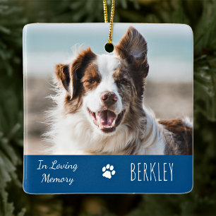 In Love Memory - Hunde Foto Pet Memorial Keramikornament