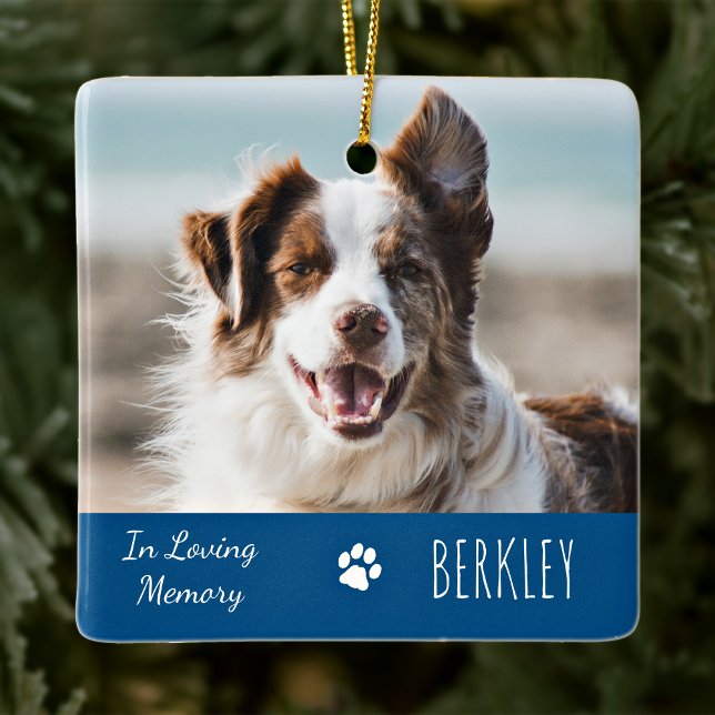 In Love Memory - Hunde Foto Pet Memorial Keramikornament (Von Creator hochgeladen)
