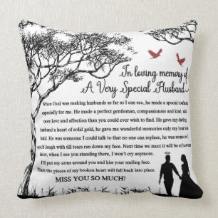 In Love Memory/Husband Throw Kissen