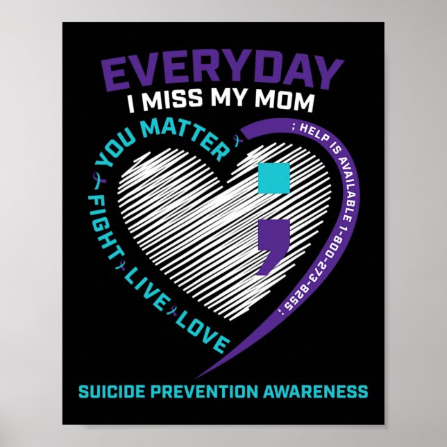 In Love Memory Mama Suizid Awareness Prevention Poster (Vorne)