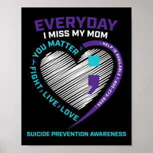 In Love Memory Mama Suizid Awareness Prevention Poster