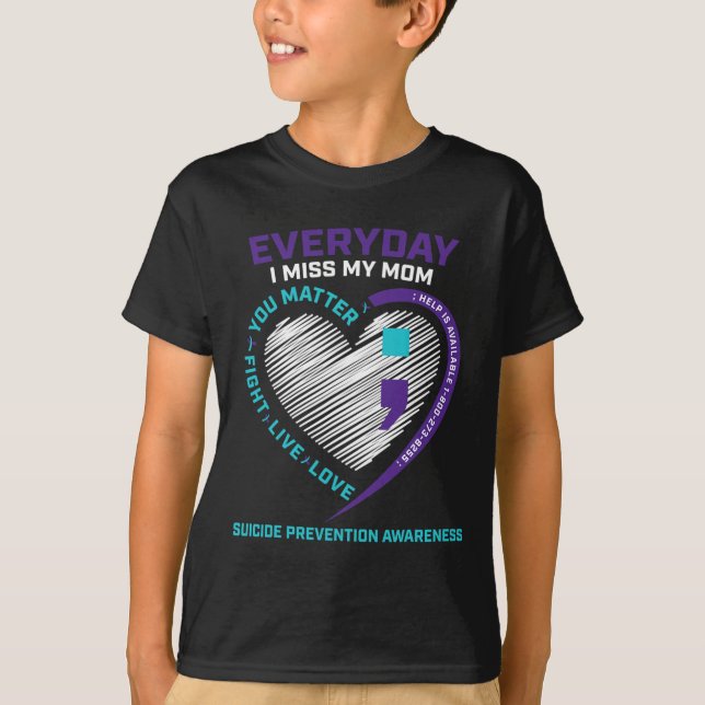 In Love Memory Mama Suizid Awareness Prevention T-Shirt (Vorderseite)
