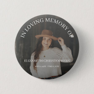 In Love Memory, maßgeschneiderte Foto-Beerdigung  Button