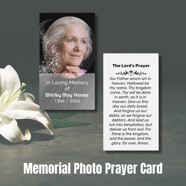 In Love Memory Memorial Foto Prayer Card Visitenkarte (Memorial Photo Prayer Cards)