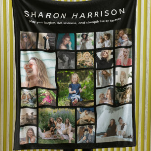 In Love Memory Memorial für FotoCollage Fleecedecke