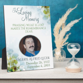 In Love Memory Memorial Keepake Fotoplatte