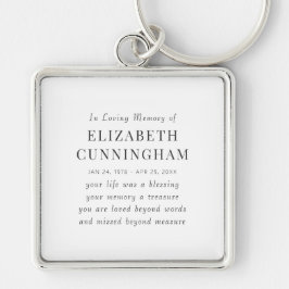In Love Memory Memorial Modernes einfaches Angebot Schlüsselanhänger