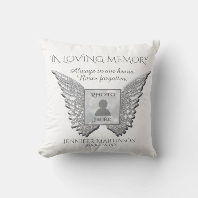In Love Memory Memorial Throw Kissen (Vorderseite)