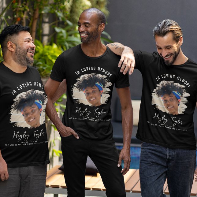 In Love Memory | Memorial zum Brushed Effect-Foto T-Shirt (Von Creator hochgeladen)
