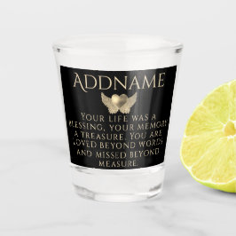 In Love Memory Message Schnapsglas