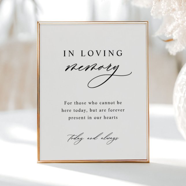 In Love Memory Minimalistisch Wedding Poster (Von Creator hochgeladen)