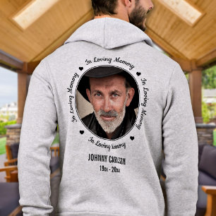 In Love Memory Modern Foto Tribute Memorial Hoodie