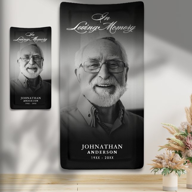 In Love Memory Modern Memorial/Beerdigung Foto Banner (Von Creator hochgeladen)
