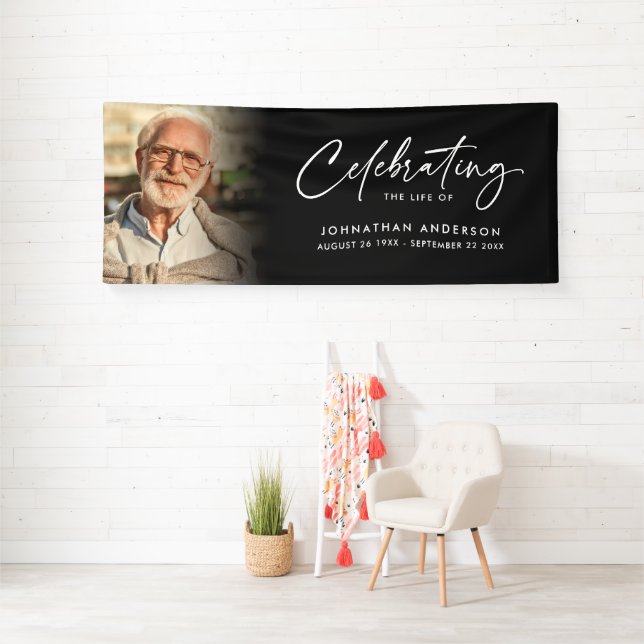 In Love Memory Modern Memorial/Beerdigung Foto Banner (Insitu)