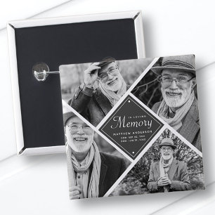 In Love Memory Modern Multi Foto Template Button