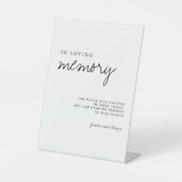 In Love Memory Modern Simple Wedding Sign Sockelschild