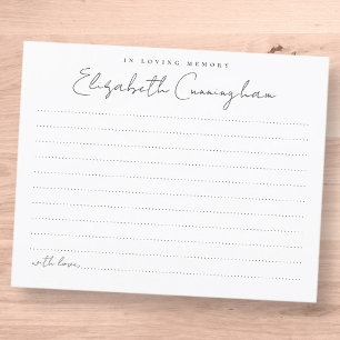 In Love Memory Moderne Elegante Beerdigung Teilnah