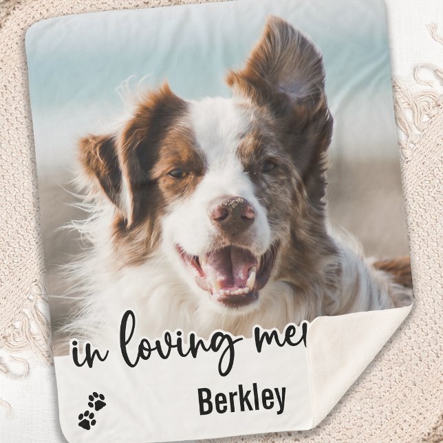 In Love Memory Moderne Hunde Foto Pet Memorial Sherpadecke (Von Creator hochgeladen)