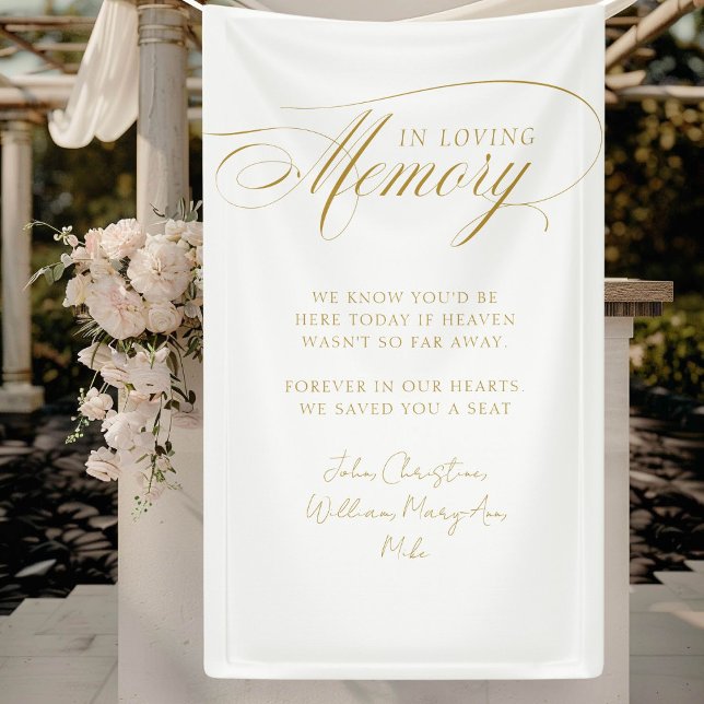 "In Love Memory" Moderne, Kalligrafie, Hochzeit Banner ("In Loving Memory" Modern, Calligraphy, Wedding Banner.)