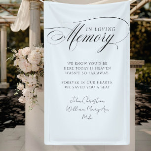 "In Love Memory" Moderne, Kalligrafie, Hochzeit Banner