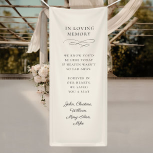 "In Love Memory" Moderne, Kalligrafie, Hochzeit Banner