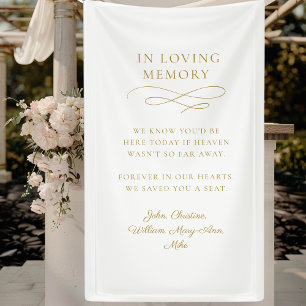 "In Love Memory" Moderne, Kalligrafie, Hochzeit Banner