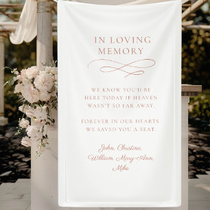 "In Love Memory" Moderne, Kalligrafie, Hochzeit Banner