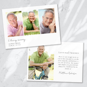 In Love Memory Multiple Foto Beileid Beerdigung Dankeskarte