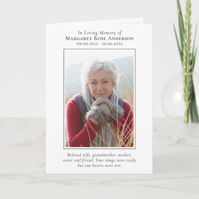 In Love Memory Nécrologie Photo Collage Memorial (Devant)