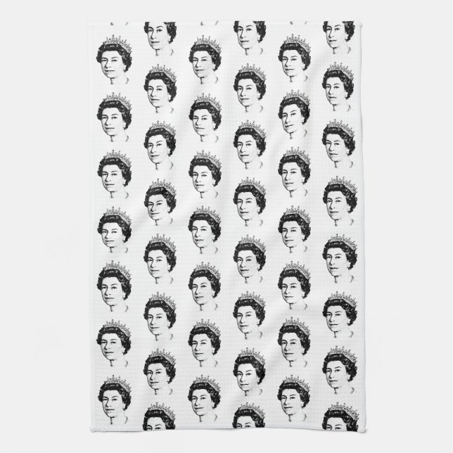 In Love Memory of HM Königin Elizabeth II Geschirrtuch (Vertikal)