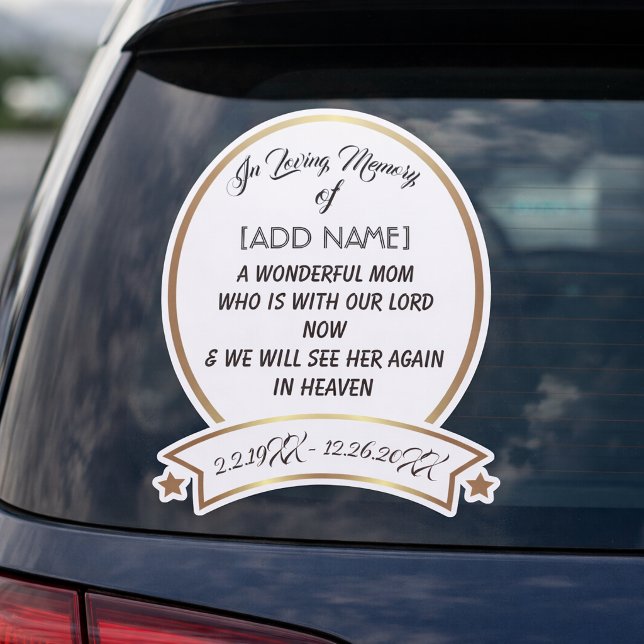 In Love Memory of Mama [ADD NAME] Car Sticker (Von Creator hochgeladen)