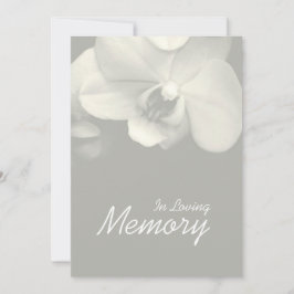 In Love Memory Orchid 9 Beerdigung Ankündigung