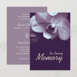 In Love Memory Orchid DP Beerdigung Ankündigung