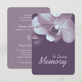 In Love Memory Orchid P Beerdigung Memorial Servic Einladung