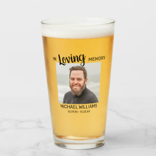 In Love Memory   Personalisiertes Foto Glas