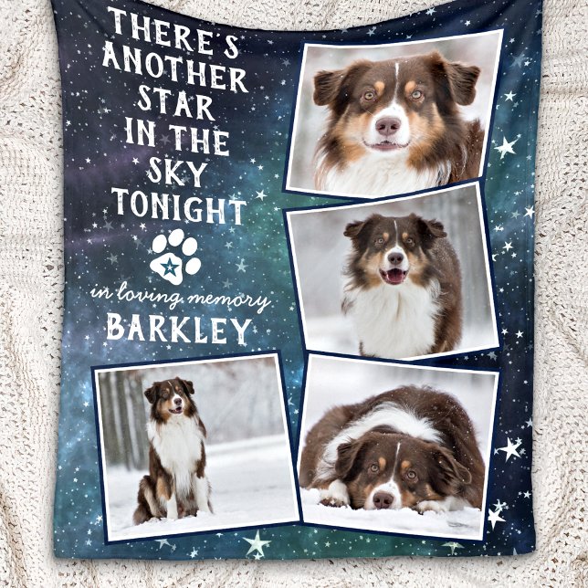 In Love Memory Pet Hund Memorial Foto Collage Fleecedecke (Von Creator hochgeladen)