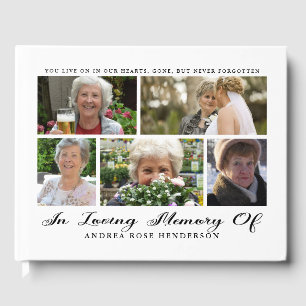 In Love Memory Photo Collage Funéraire Livre d'or