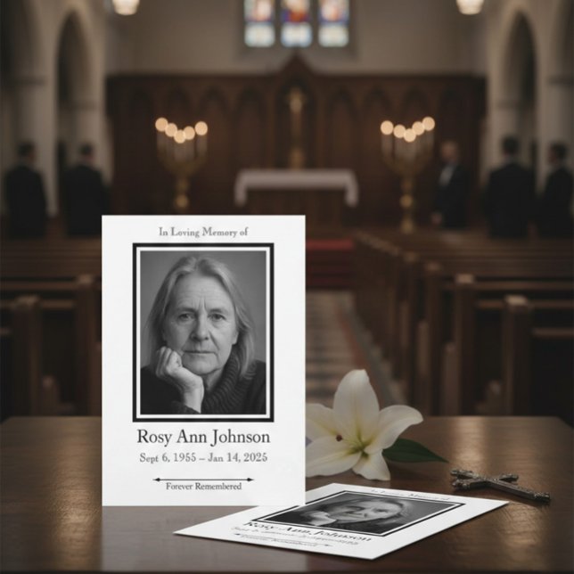 In Love Memory Photo Funeral Invitation (Créateur téléchargé)