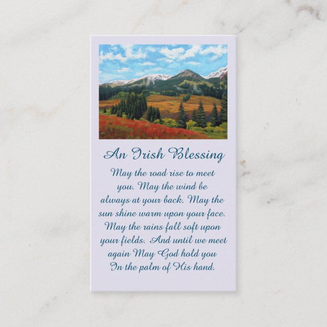 In Love Memory Picture Sympathy Card Visitenkarte (Vorderseite)