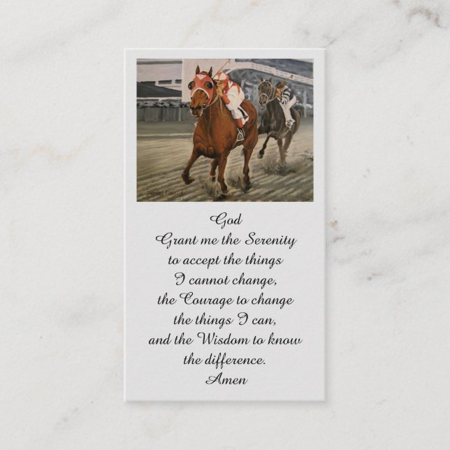 In Love Memory Picture Sympathy Card Visitenkarte (Vorderseite)
