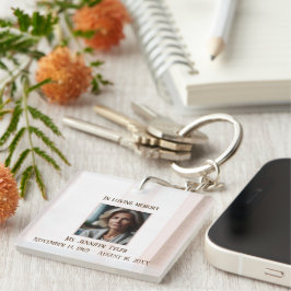 In Love Memory Pink Beerdigung Memorial Schlüsselanhänger